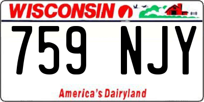WI license plate 759NJY