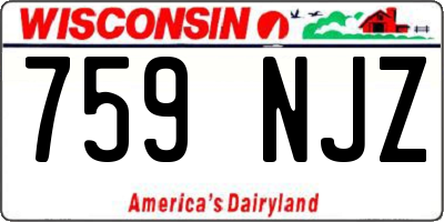 WI license plate 759NJZ