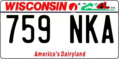 WI license plate 759NKA