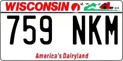 WI license plate 759NKM
