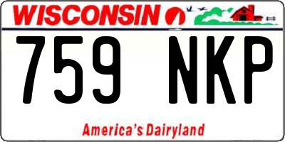 WI license plate 759NKP
