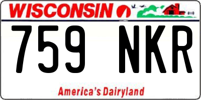 WI license plate 759NKR