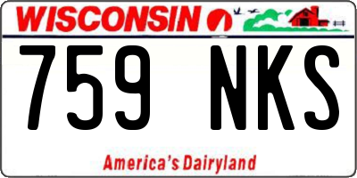 WI license plate 759NKS