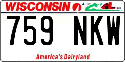 WI license plate 759NKW