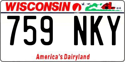WI license plate 759NKY