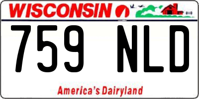 WI license plate 759NLD