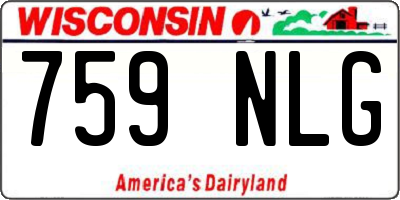 WI license plate 759NLG