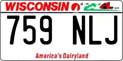 WI license plate 759NLJ