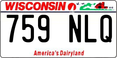 WI license plate 759NLQ