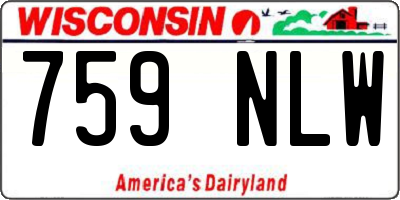 WI license plate 759NLW