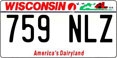 WI license plate 759NLZ