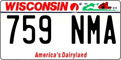 WI license plate 759NMA