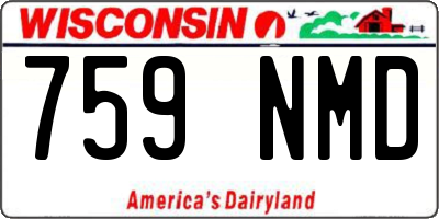 WI license plate 759NMD