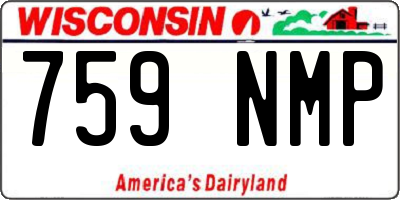 WI license plate 759NMP
