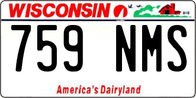 WI license plate 759NMS