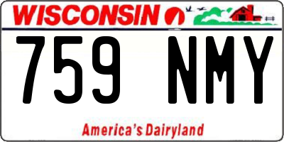 WI license plate 759NMY