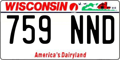 WI license plate 759NND