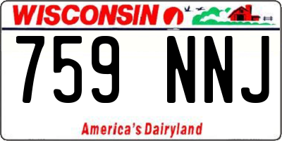 WI license plate 759NNJ