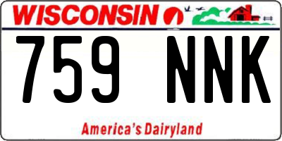 WI license plate 759NNK