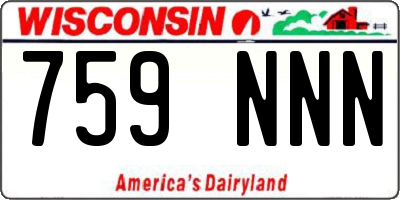 WI license plate 759NNN