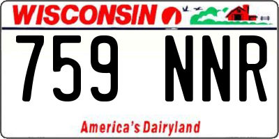 WI license plate 759NNR