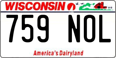 WI license plate 759NOL
