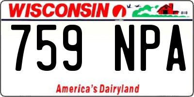 WI license plate 759NPA