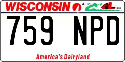 WI license plate 759NPD