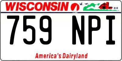 WI license plate 759NPI
