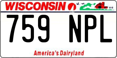 WI license plate 759NPL