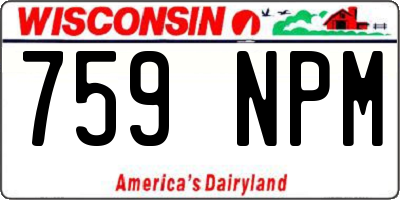 WI license plate 759NPM