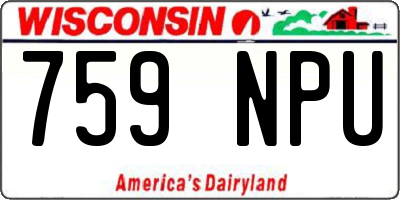 WI license plate 759NPU