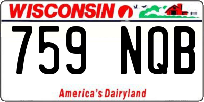 WI license plate 759NQB