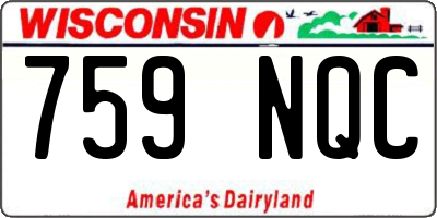 WI license plate 759NQC