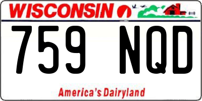 WI license plate 759NQD