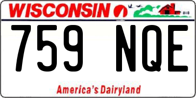 WI license plate 759NQE