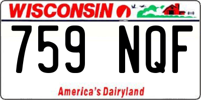 WI license plate 759NQF