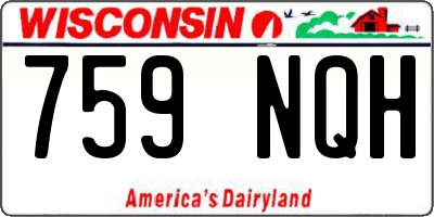 WI license plate 759NQH