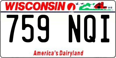 WI license plate 759NQI