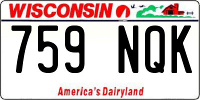 WI license plate 759NQK