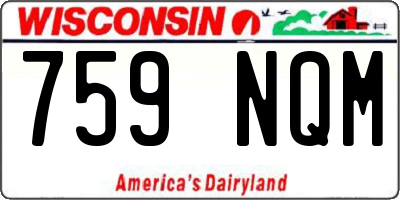 WI license plate 759NQM
