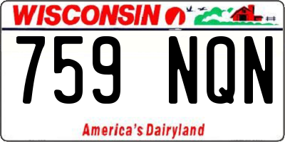 WI license plate 759NQN