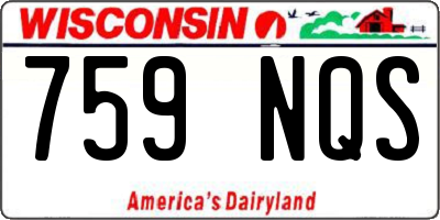 WI license plate 759NQS