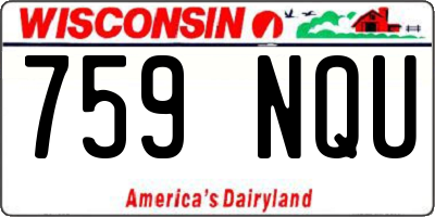 WI license plate 759NQU