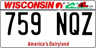 WI license plate 759NQZ