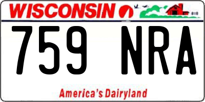WI license plate 759NRA