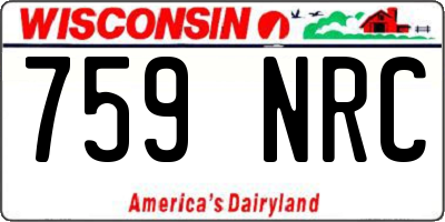 WI license plate 759NRC