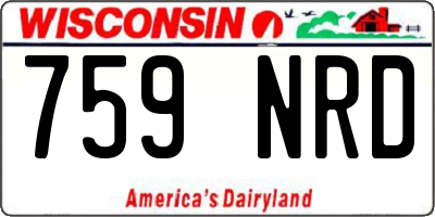 WI license plate 759NRD