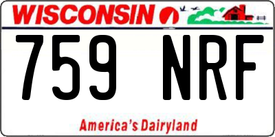 WI license plate 759NRF