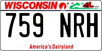 WI license plate 759NRH